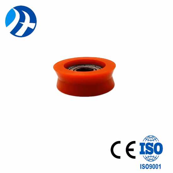 Rullo con cuscinetto in plastica personalizzato non standard, rullo con cuscinetto piatto in nylon rivestito/POM, 6 x 21,9 x 7 mm